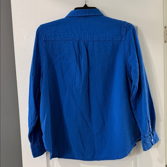 Caslon Blue Gauze Button-Up Shirt XL - Picture 5 of 5